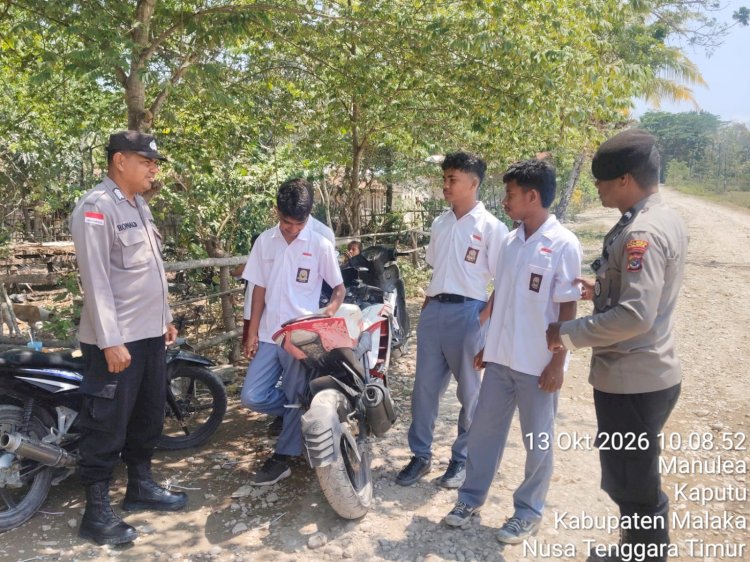Patroli Dialogis Polsek Sasitamean Ajak Pelajar dan Warga Bersama Jaga Kamtibmas