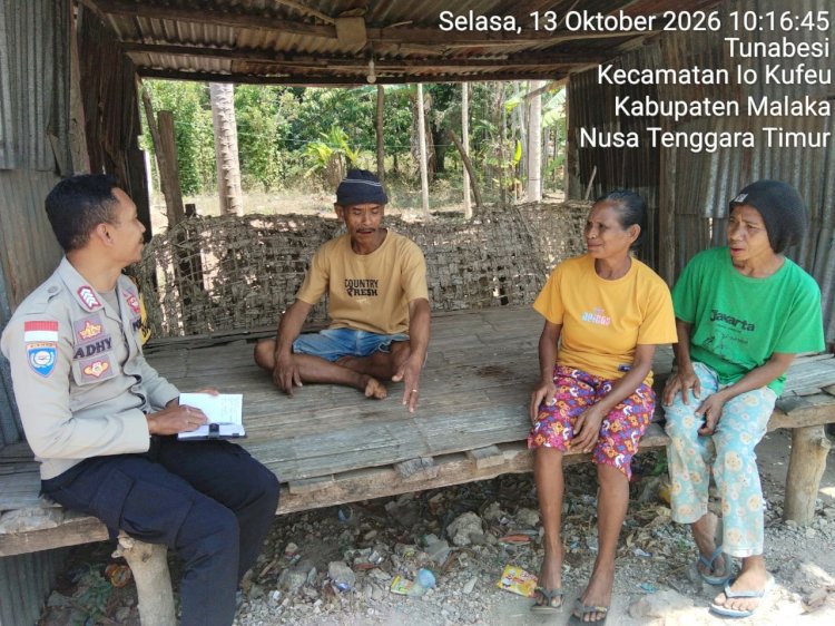 Dekat dengan Warga, Bhabinkamtibmas Tunabesi Ajak Masyarakat Cegah Karhutla dan Jaga Kamtibmas