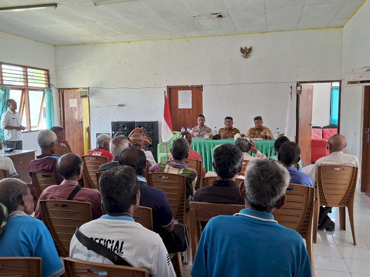 Polsek Malaka Barat Kawal Dialog Klarifikasi Lahan Kampung Nelayan Merah Putih, Kedepankan Musyawarah dan Kondusivitas