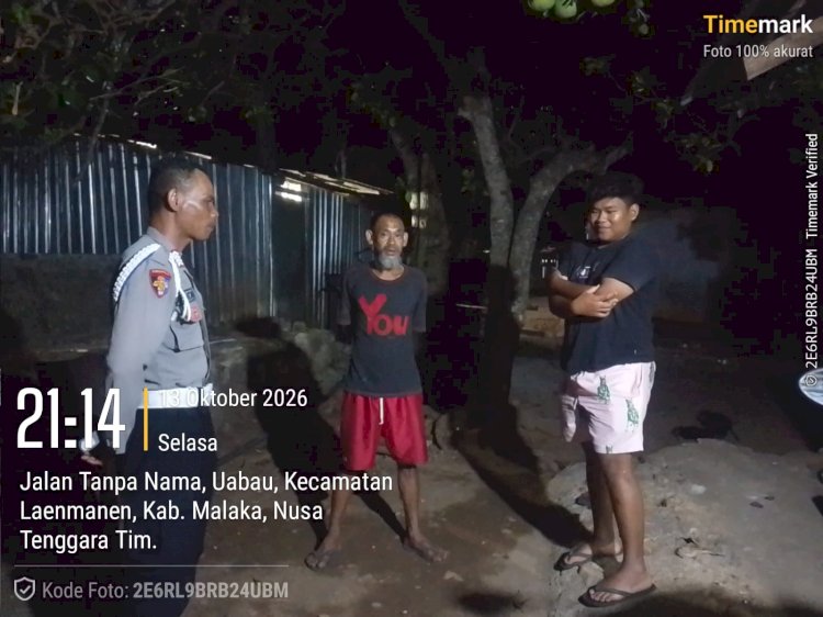 Patroli Malam Polsek Laenmanen, Perkuat Keamanan Lingkungan dan Cegah Gangguan Kamtibmas