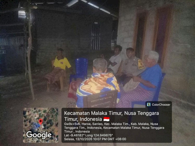 Patroli Malam Polsek Malaka Timur, Perkuat Kedekatan dengan Warga dan Jaga Situasi Tetap Kondusif