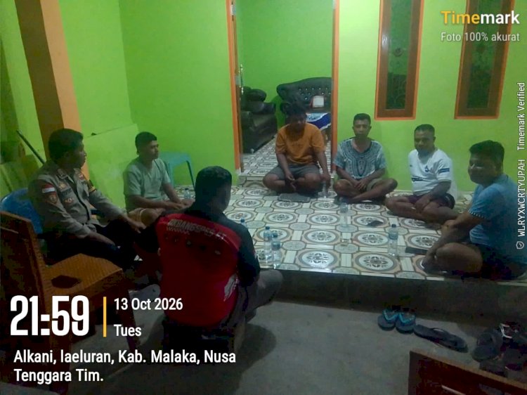 Patroli Malam Polsek Wewiku, Polri Hadir Jaga Keamanan dan Kenyamanan Warga