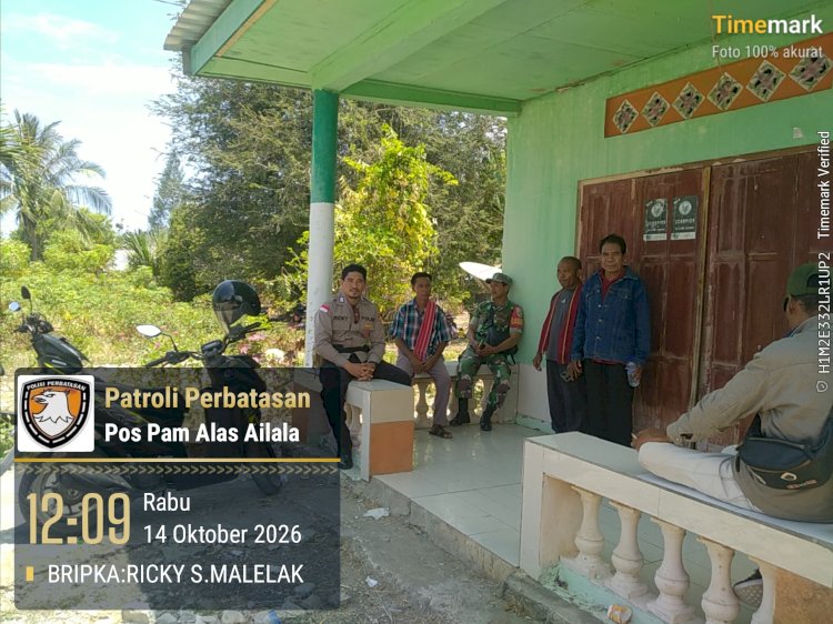 Sinergitas TNI-Polri di Perbatasan, Polsek Kobalima Perkuat Pengawasan dan Cegah Penyelundupan Ilegal