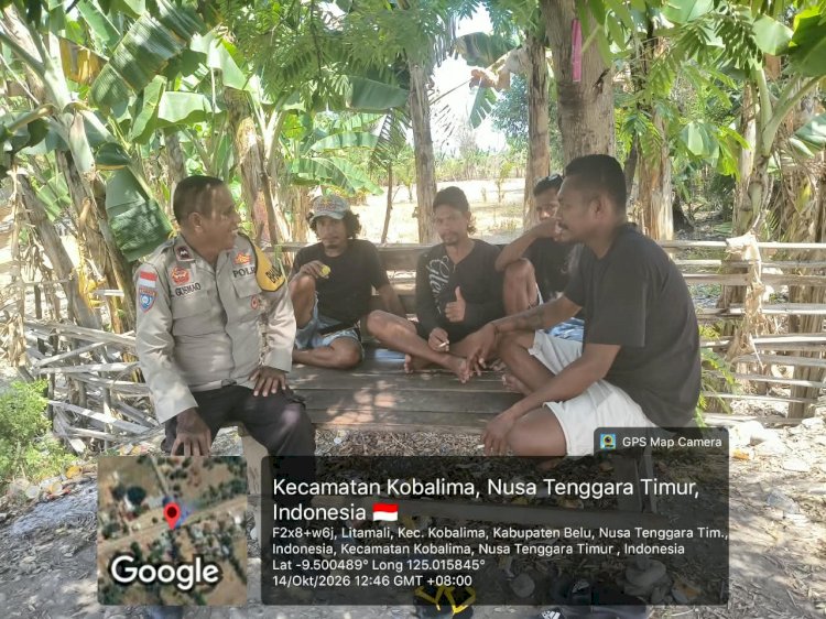 Cegah Gangguan Kamtibmas Sejak Dini, Polsek Kobalima Hadir Menyapa Warga dan Jaga Keamanan Wilayah