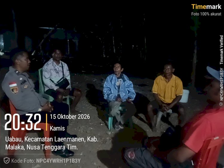 Patroli Malam di Laenmanen, Polri Ajak Masyarakat Bersama Jaga Kamtibmas Tetap Kondusif