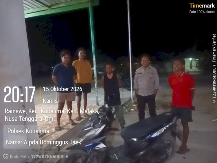 Patroli Malam Polsek Kobalima Perkuat Kedekatan dengan Warga, Jaga Situasi Tetap Kondusif