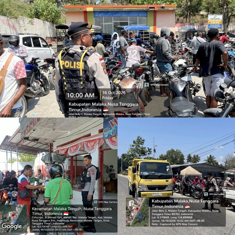 Hadir Jaga Ketertiban Antrean BBM, Polres Malaka Berikan Pelayanan Humanis di SPBU Laran dan Labarai