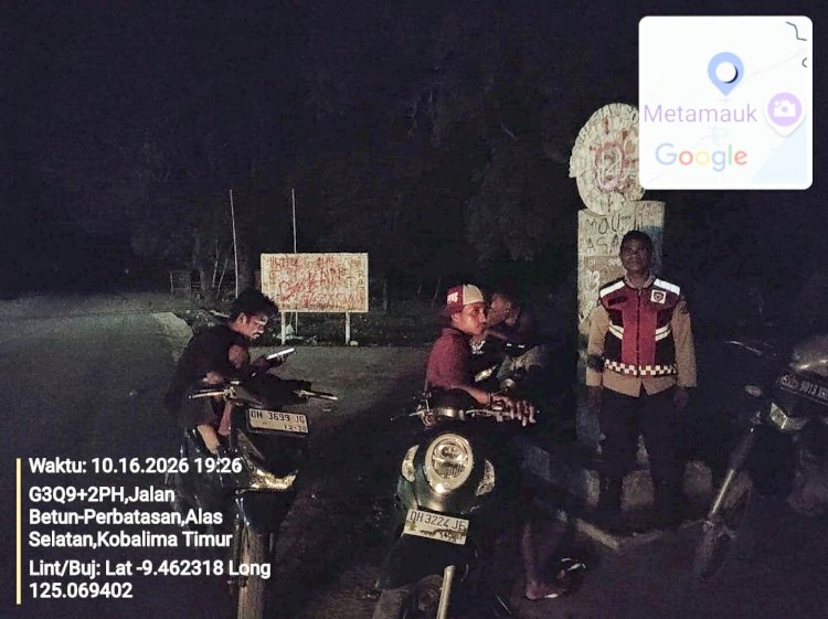 Patroli Malam di Kobalima, Polri Ajak Warga Jaga Lingkungan demi Rasa Aman Bersama