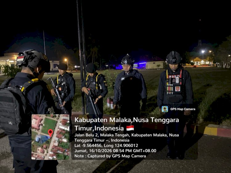 Patroli Malam Polres Malaka Hadirkan Rasa Aman, Personel Humanis Imbau Remaja Jaga Ketertiban