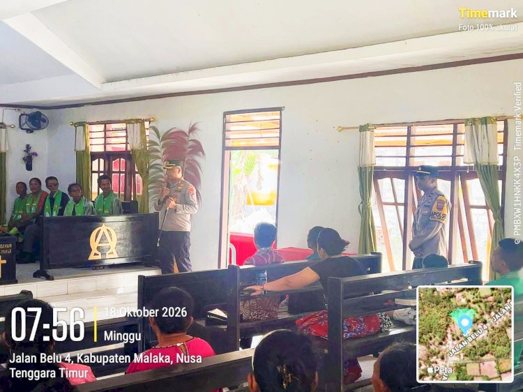 Minggu Kasih di Weliman, Polri Perkuat Kedekatan dengan Jemaat dan Ajak Warga Jaga Keharmonisan