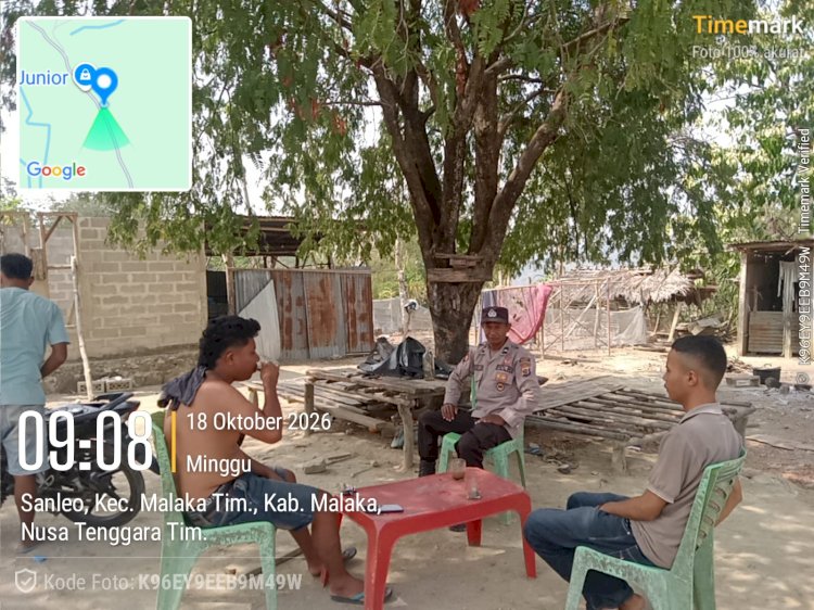 Sambangi Pasar hingga Permukiman, Polsek Malaka Timur Ajak Warga Jaga Keamanan dan Tolak Pungli