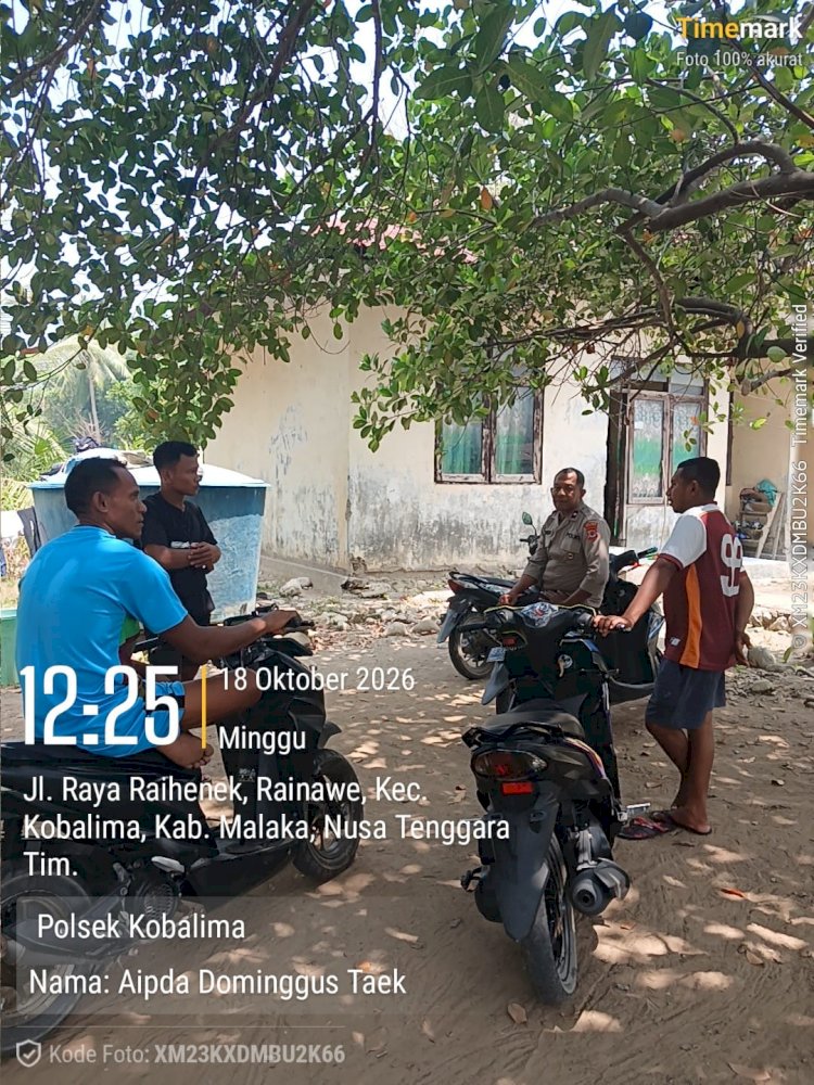 Patroli Dialogis di Kobalima, Polri Ajak Masyarakat Jaga Kamtibmas dan Waspada TPPO
