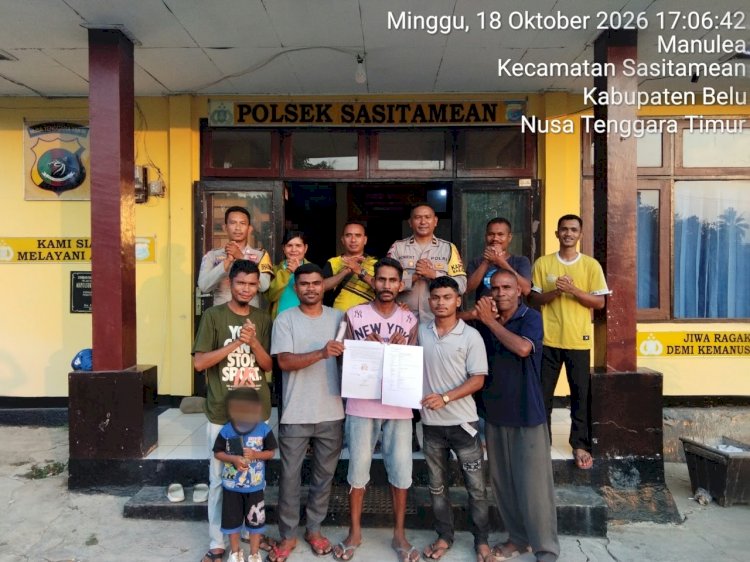 Kedepankan Pendekatan Kekeluargaan, Polsek Sasitamean Bantu Pulihkan Hubungan Warga di Tunmat
