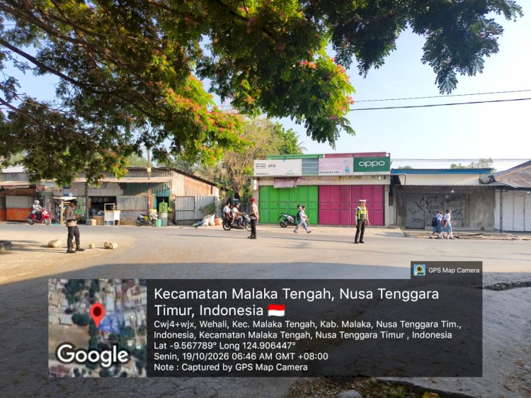 Ciptakan Pagi yang Tertib dan Aman, Polres Malaka Hadir di Pertigaan BRI Betun