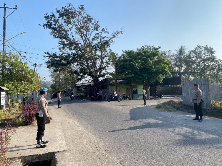 Polres Malaka Perkuat Pelayanan Pagi, Strong Point di Pertigaan Keuangan Dukung Keselamatan Pengguna Jalan