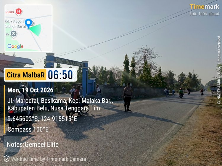Polisi Hadir di Jam Masuk Sekolah, Polsek Malaka Barat Utamakan Keselamatan Pelajar di Jalan Raya