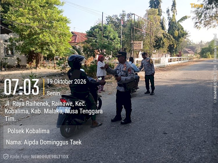 Polsek Kobalima Hadir di Pagi Hari, Wujudkan Arus Lalu Lintas yang Aman dan Lancar