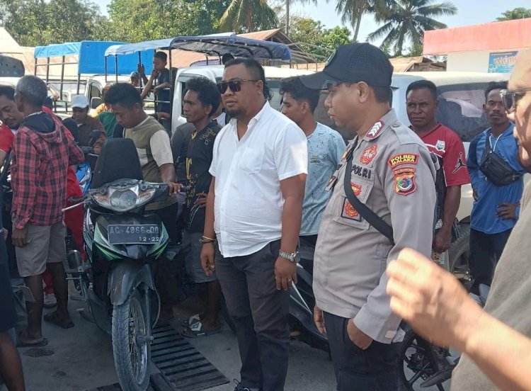 Polsek Malaka Barat Kawal Penyaluran BBM di APMS Naas, Pastikan Antrean Tertib dan Lancar