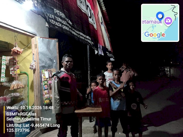 Patroli Malam Polsek Kobalima, Hadir di Tengah Masyarakat untuk Jaga Kamtibmas Tetap Kondusif