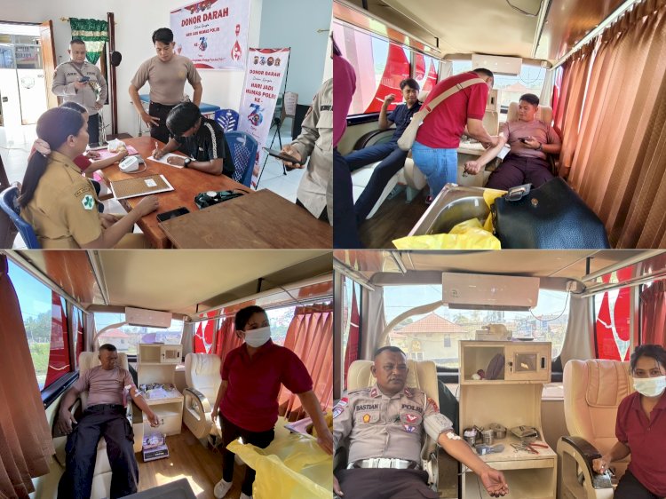 Sambut Hari Jadi Humas Polri ke-75, Polres Malaka Gelar Aksi Donor Darah untuk Kemanusiaan