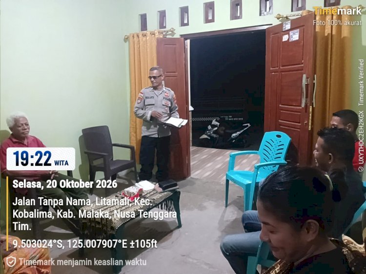 Polsek Kobalima Hadir di Tengah Masyarakat, Perkuat Patroli Dialogis untuk Jaga Situasi Tetap Kondusif