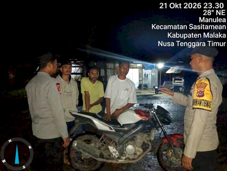 Polsek Sasitamean Siaga 24 Jam, Patroli Malam Perkuat Kamtibmas dan Cegah Curanmor