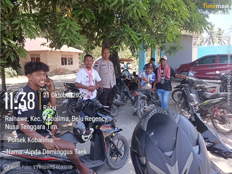 Dekat dengan Warga, Bhabinkamtibmas Polsek Kobalima Bangun Kesadaran Bersama Jaga Keamanan Lingkungan