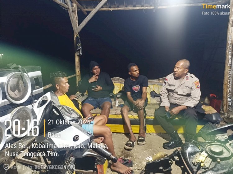 Kumpul Bersama Masyarakat, Polsek Kobalima Ajak Warga Jaga Kamtibmas Tetap Aman dan Kondusif