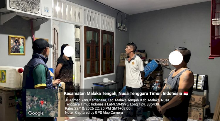 Polres Malaka Gelar KRYD, Periksa Identitas Pengunjung Homestay dan Berikan Edukasi Bahaya Narkoba
