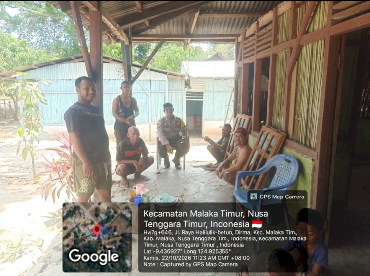Kumpul Bersama Masyarakat, Bhabinkamtibmas Polres Malaka Ajak Warga Jaga Kamtibmas dan Cegah Karhutla