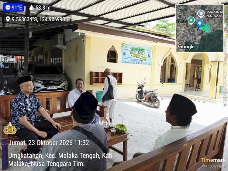 Jumat Keliling, Kapolres Malaka Pererat Silaturahmi dengan Umat Muslim Melalui Salat Berjamaah